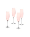 Godinger Meridian Blush Flutes - Set Of 4 In Blush
