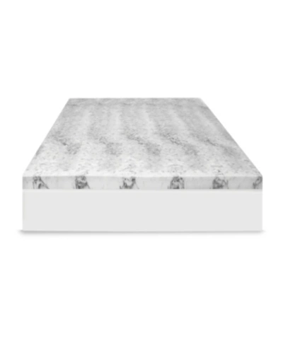 Sensorpedic 4" Charcoal Infused Memory Foam Mattress Topper, Queen In White
