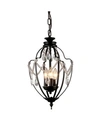 Home Accessories Kennedy 15" 3-light Indoor Chandelier With Light Kit In Black