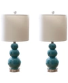 ABBYSON LIVING SET OF 2 GOURD TABLE LAMPS