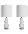 ABBYSON LIVING SET OF 2 GOURD TABLE LAMPS