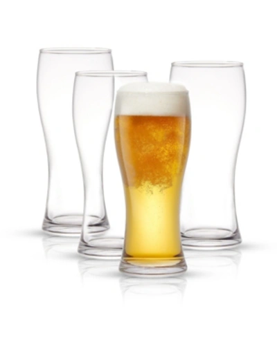 Joyjolt Callen Beer Glasses, Set Of 4 In Clear