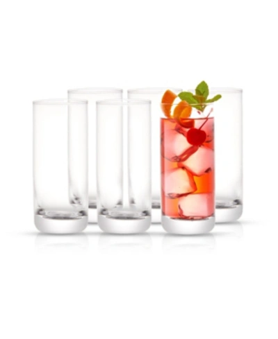 Joyjolt Faye Highball Glasses, Set Of 6 In Clear