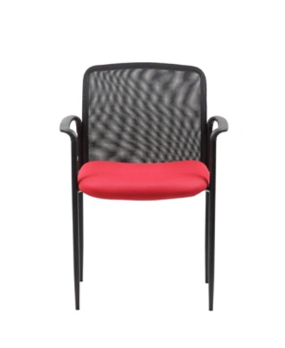 Boss Office Products Mesh Guest Chair In Red