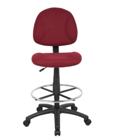 Boss Office Products Boss Drafting Stool W/footring In Red
