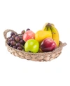 Vintiquewise Seagrass Small Fruit Bread Basket Tray With Handles In Natural