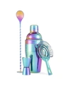 TRUE BRANDS MIRAGE RAINBOW BARWARE SET