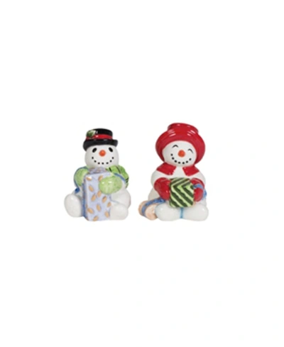 Fitz And Floyd Holly Jolly Salt And Pepper Set In Assorted