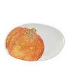 VIETRI PUMPKINS SMALL OVAL PLATTER W/ PUMPKIN