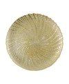 Vietri Rufolo Glass Gold Crocodile Service Plate/charger In Gold