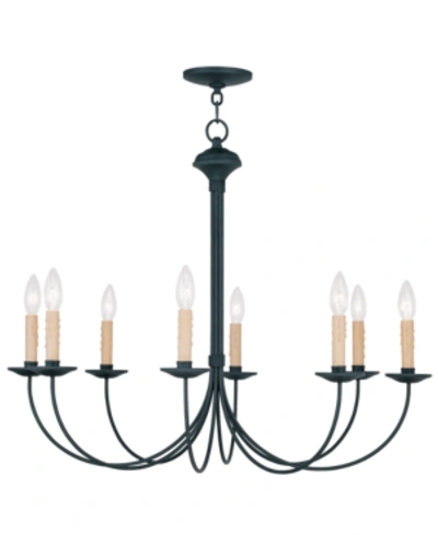 Livex Heritage 8-light Chandelier In Black