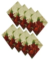 Elrene Festive Poinsettia Holiday Cloth Napkins, Set Of 4 In Multi