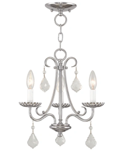 Livex Daphne 3- Light Metal Chandelier In Chrome