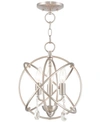 Livex Aria 3 Light 12" Pendant In Brushed Nickel