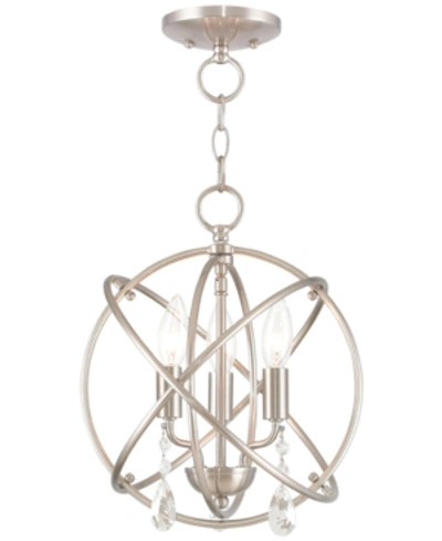 Livex Aria 3 Light 12" Pendant In Brushed Nickel