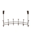Spectrum Windsor Over The Door 6-double Hook Rack In Bronze