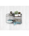 Spectrum Vintage-like Living Wall Mount Double Bin With Shelf In Slate