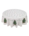 Spode Christmas Tree Ivory 70" Round Tablecloth In Ivory