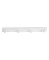 Spectrum Diversified Wall-mounted 4 Peg Wood Hook Rack In White