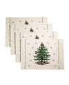 Spode Christmas Tree Placemats, Set Of 4 In Ivory