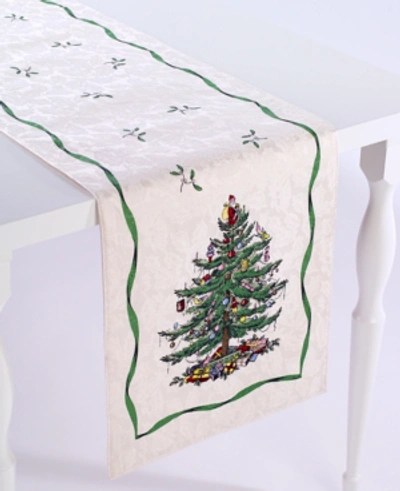 Spode Christmas Tree Ivory/green 72" Runner