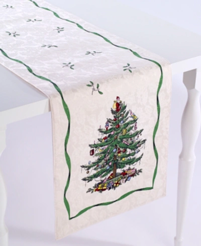 Spode Christmas Tree Ivory/green 72" Runner
