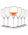 Oneida , Set Of 6 Crisp & Fresh Wine Glasses In Crystal