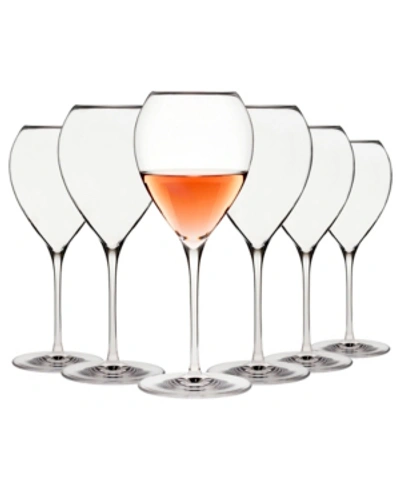 Oneida , Set Of 6 Crisp & Fresh Wine Glasses In Crystal