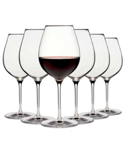 Oneida , Set Of 6 Bold & Powerful Wine Glasses In Crystal