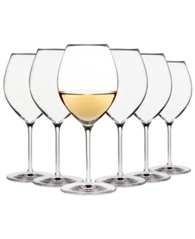 Oneida , Set Of 6 Creamy & Silky Wine Glasses In Crystal