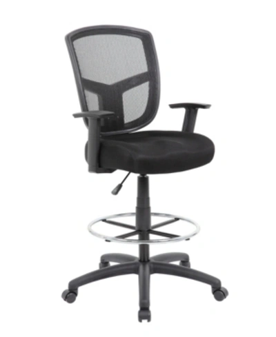 Boss Office Products Contract Drafting Stool In Black