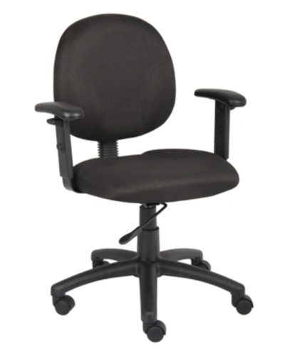 Boss Office Products Diamond Task Chair W/ Adjustable Arms In Black