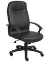 Boss Office Products High Back Leatherplus Chair In Black