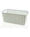 BASICWISE VINTIQUEWISE RECTANGULAR PLASTIC SHELF ORGANIZER BASKET WITH HANDLES