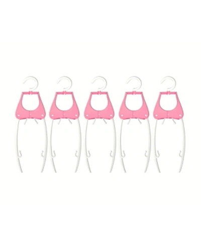 Basicwise Vintiquewise Foldable Portable Plastic Hangers For Travel, Set Of 5