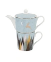 PORTMEIRION SARA MILLER FROSTED PINES 12 OZ TEA FOR ONE