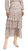 Veronica Beard Shailene Maxi Skirt In Bone Multi