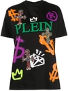Philipp Plein Baroque Logo Detail T-shirt In Black