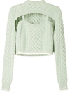 ROSIE ASSOULIN CUT-OUT CROPPED JUMPER