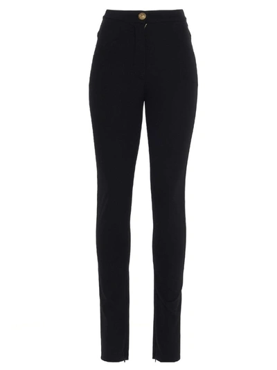 Balmain Skinny-fit Branded-button Trousers In Black