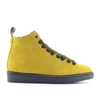 PÀNCHIC PÀNCHIC WOMEN'S YELLOW LEATHER HI TOP SNEAKERS,P01W14002S6A17207 39