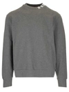 Thom Browne 4-bar Intarsia Mock-neck Sweatshirt In Grey