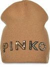 PINKO PINKO WOMEN'S BEIGE VISCOSE HAT,1B206EY6PLC74 UNI