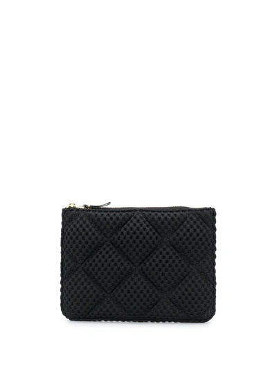 Comme Des Garçons Polka Dot Printed Wallet In Black