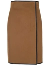 Saint Laurent Midi Skirt In Beige