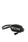 MOSCHINO MOSCHINO WOMEN'S BLACK POLYESTER BELT BAG,B770382073555 UNI