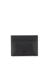 KENZO KENZO MEN'S BLACK LEATHER CARD HOLDER,FA65PM321L4999 UNI