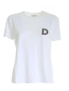 DONDUP DONDUP WOMEN'S WHITE COTTON T-SHIRT,S746JF0234DZK1DD000 L