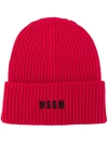 MSGM MSGM WOMEN'S RED ACRYLIC HAT,2941MDL0520777118 UNI