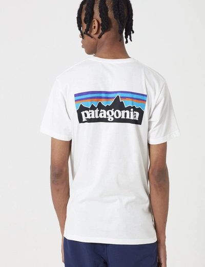 Patagonia P-6 Logo Pocket Responsibili-tee T-shirt In White